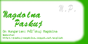 magdolna paskuj business card